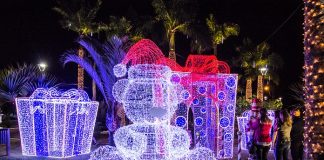 iluminação da decoração de natal na praça