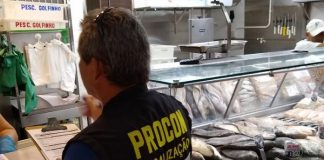 Peixarias do mercado público foram verificadas na semana passada - Foto: Procon/PMF