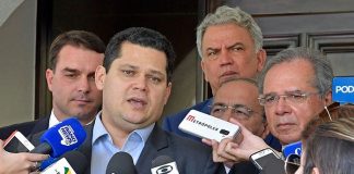 O presidente do Senado, Davi Alcolumbre, manifestou apoio à reforma da Previdência e ao novo pacto federativo - Foto: Marcos Brandão/Senado Federal/Divulgação