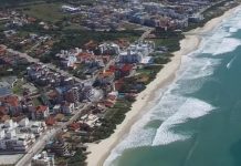 foto aérea da praia dos ingleses