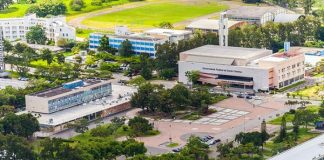 foto aérea da área central do campus trindade da ufsc