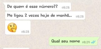 print de conversa no whatsapp em que pessoa diz que não vai comparecer ao teste