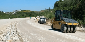 Obra no Contorno Viário de Florianópolis