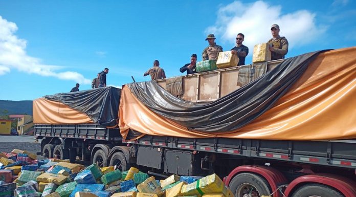 24 toneladas de maconha são apreendidas em Rancho Queimado