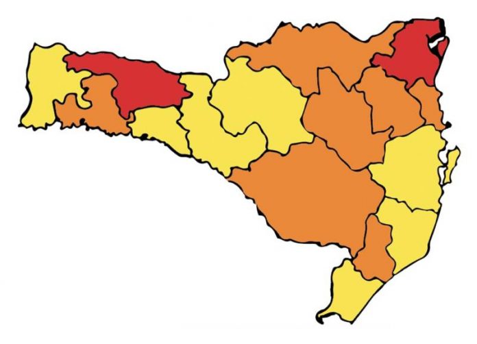 Matriz de Risco mostra duas regiões em estado gravíssimo