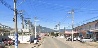 Homem é assassinado na avenida bom jesus de nazaré, bairro Aririú Palhoça, foto da avenida