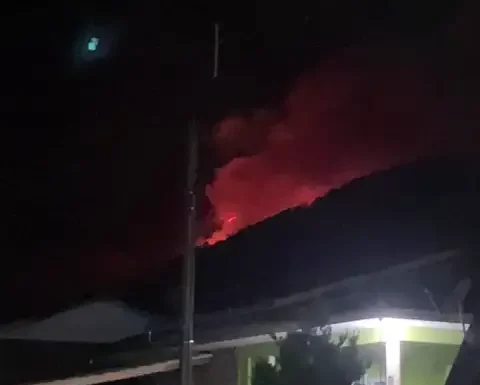 incêndio no bairro Saudade, em Biguaçu