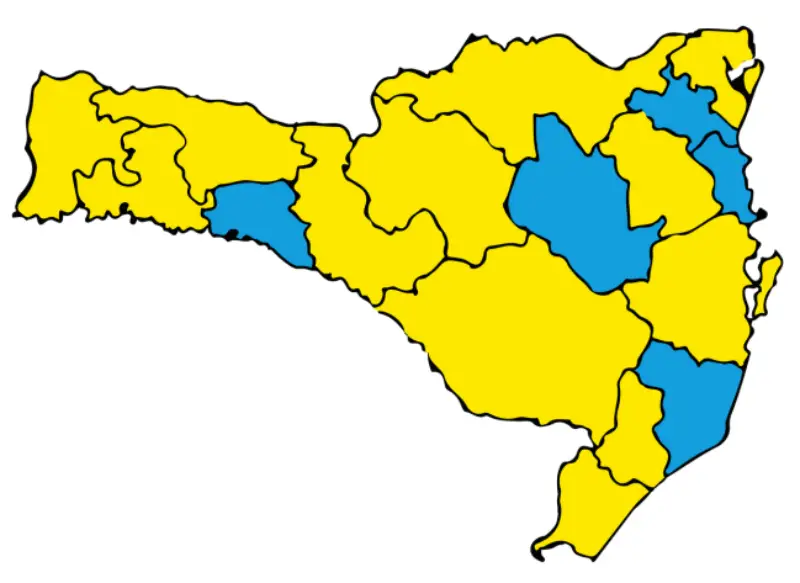 Matriz de risco potencial regionalizado aponta 5 regiões no nível moderado e 12 no nível alto