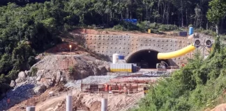 construção de túnel do contorno viário da grande florianópolis