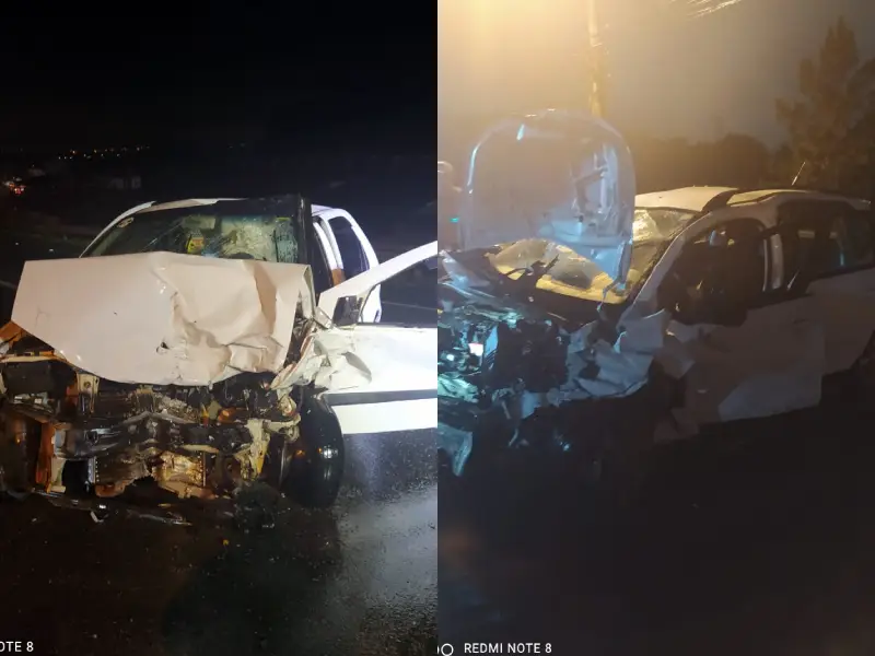 fiat palio e peugeot 2008 destruídos após colisão frontal na sc-281