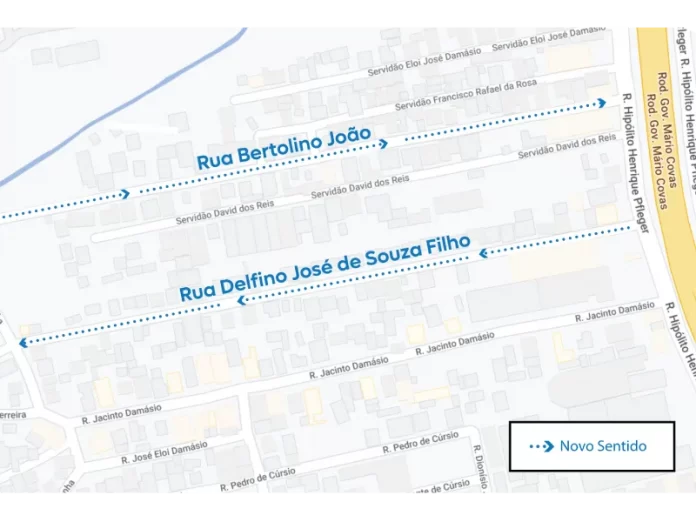 Ruas do bairro Serraria em São José