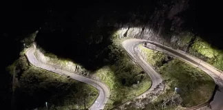 Serra do Rio do Rastro está parcialmente iluminada