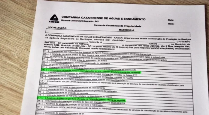 Descumprimento das correções necessárias no imóvel pode significar multa direto na conta de água