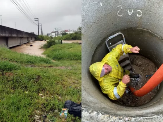 Cheia do Rio Imaruí e registro da adutora da Grande Florianópolis