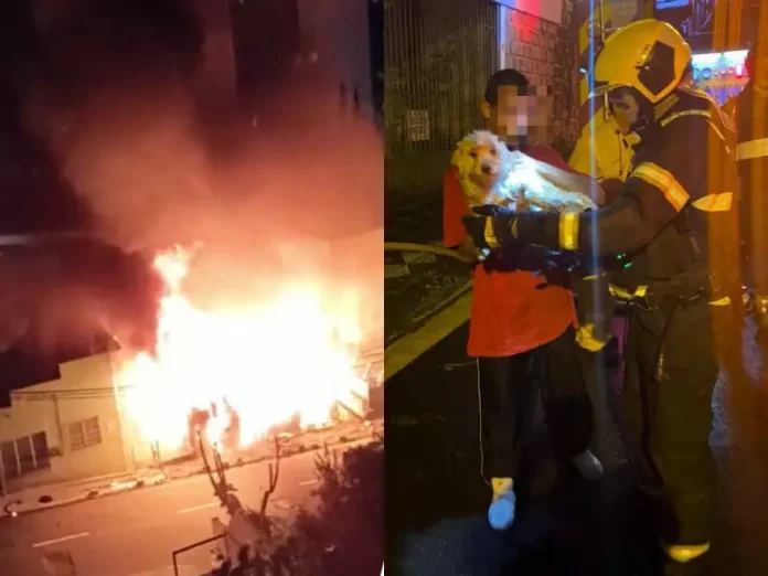 Incêndio consumiu casa de madeira na Rua Jairo Callado