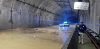 Túnel do Morro do Boi alaga após enxurrada