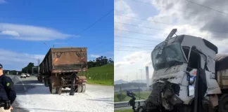 Caminhoneiro drogado provocou acidente na BR-101 em Joinville