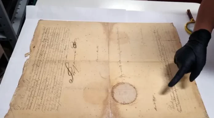 Documento assinado por Dom Pedro II é transcrito em museu de São José