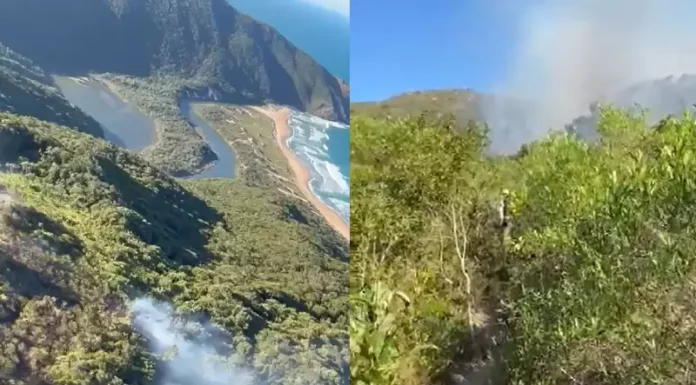 Corpo de Bombeiros combate incêndio na Lagoinha do Leste