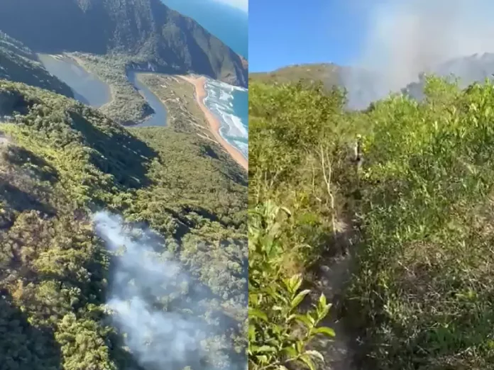 Corpo de Bombeiros combate incêndio na Lagoinha do Leste