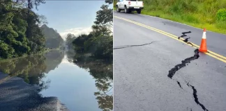 Pontos de interdição em rodovias de SC após as chuvas