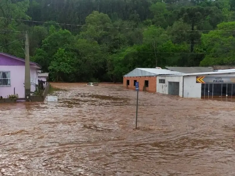 Alagamento em Erval Velho