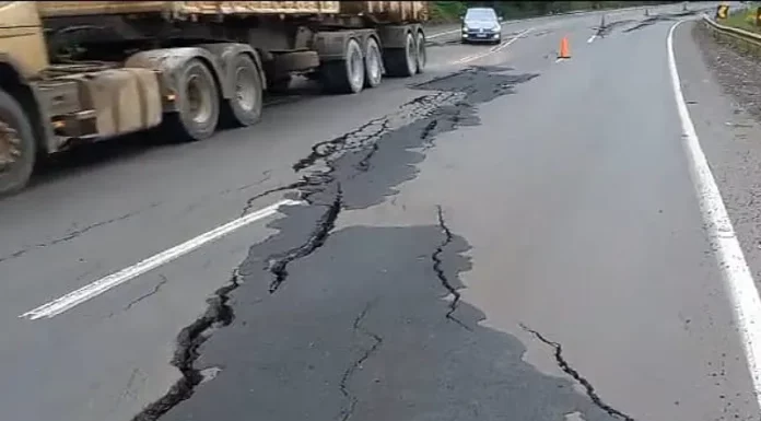 BR-153 é totalmente interditada em Santa Catarina