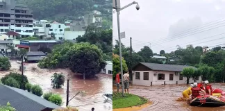 Cidade de Colombo SC alagada