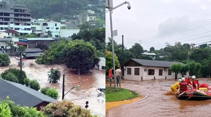 Cidade de Colombo SC alagada