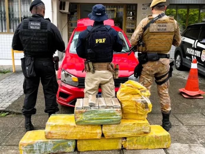 PRF e PM localizam 170 kg de maconha na BR-101 em São José