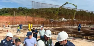 Estação de tratamento de efluentes em Potecas, São José