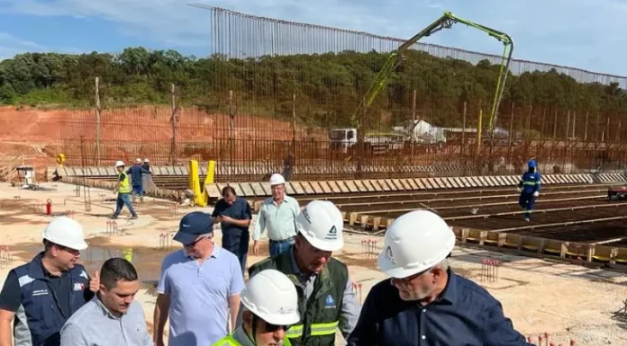 Estação de tratamento de efluentes em Potecas, São José