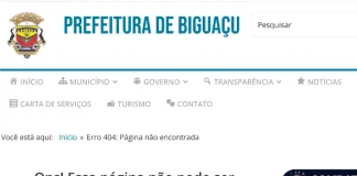 Site e portal de transparência da Prefeitura de Biguaçu