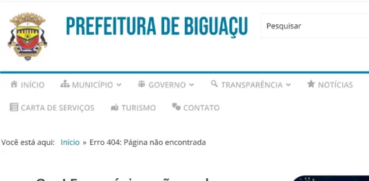 Site e portal de transparência da Prefeitura de Biguaçu