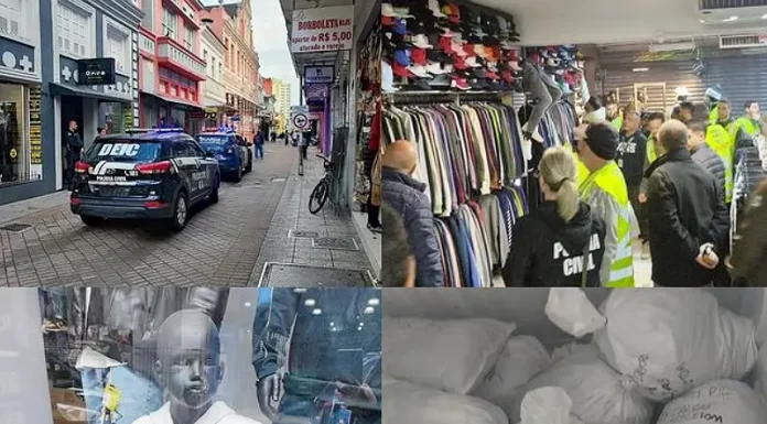 R$ 2 milhões em roupas falsificadas são apreendidas no comércio em Florianópolis